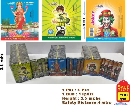 3½" Lakshmi / Ben 10 / Joker Crackers